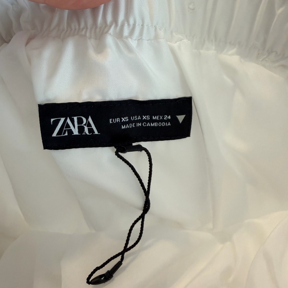 Zara Balloon Midi Skirt White New Without Tags - Picture 4 of 6
